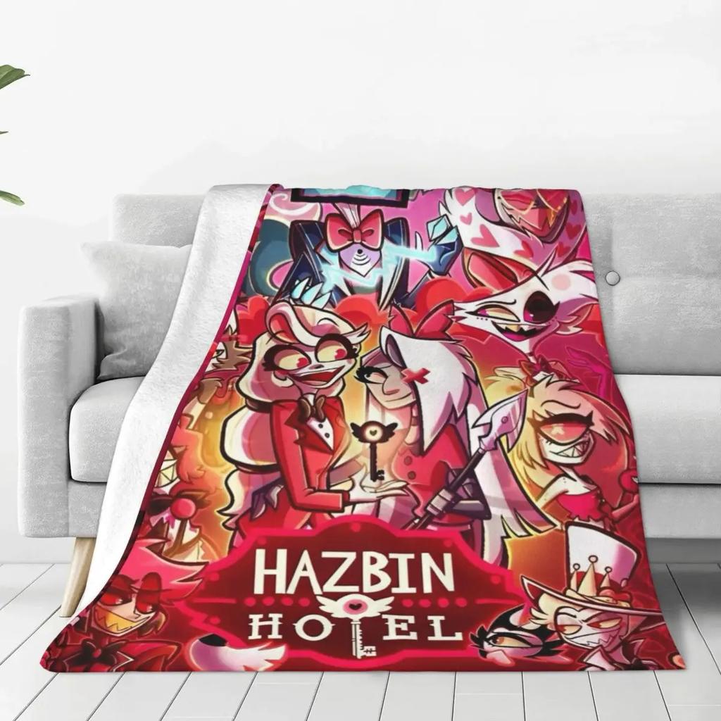 VOX H-Hazbin Hotel Alastor Game Теплое мягкое одеяло для путешествий в офисе Мягкие постельные принадлежности Пледы Пушистый диван Кровать Фланелевое покрывало