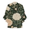 Summer Women's Tops V Neck Three Quarter Sleeve Shirt Vintage Floral Print Tops Casual Shirts