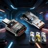 120 Вт Быстрая зарядка USB 3.2 на Type-C Адаптер OTG 10 Гбит Высокоскоростная передача данных и аудио Для ПК Планшета Xiaomi Huawei USB C Конвертер