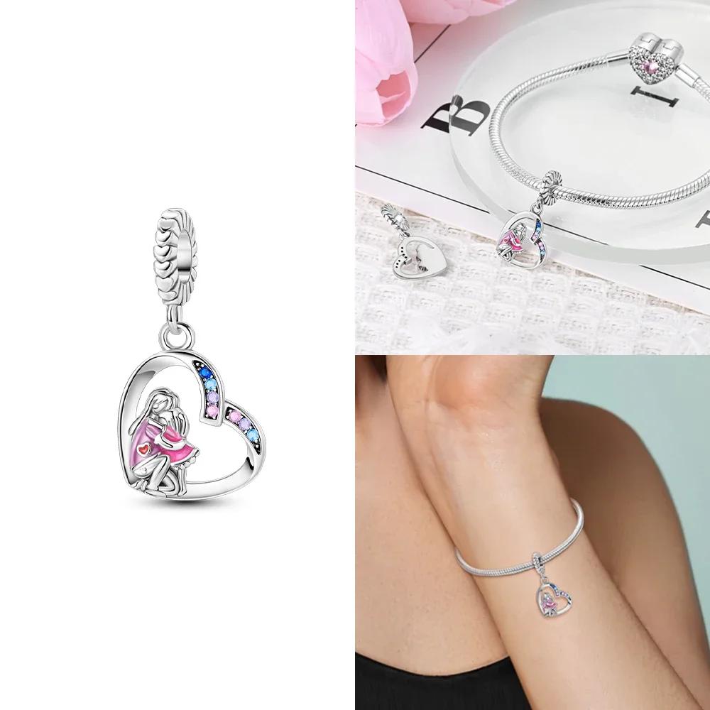 Pink Butterfly Luminous Firefly Dangle New Copper Charms Bead Fit Bangle Bracelet Necklace Diy Jewelry Women Gift