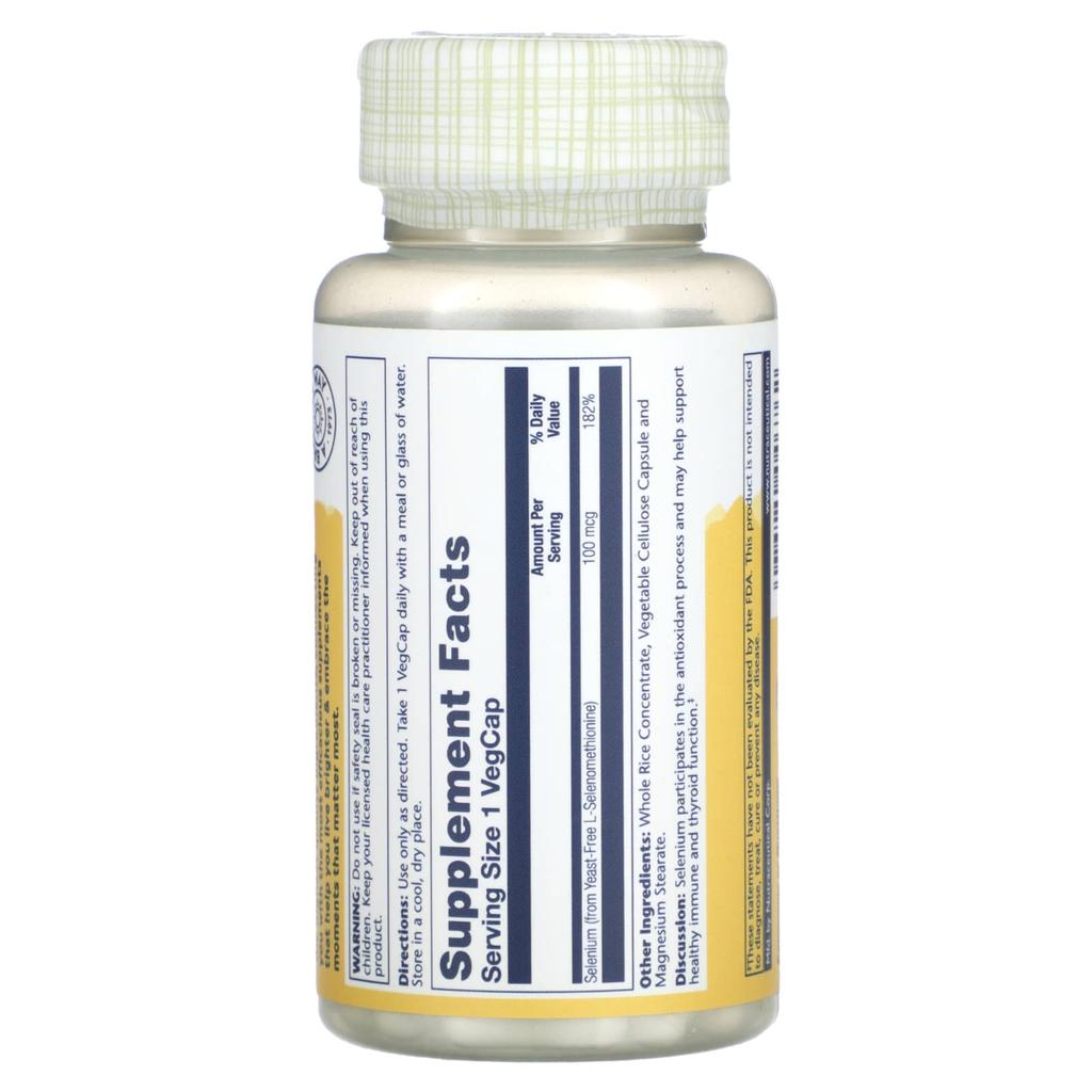 Yeast Free Selenium, 100Mcg, 90 Veggie Caps