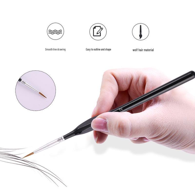 Треугольный набор кистей из шерсти ласки: Деревянный стержень для контурирования и линейного рисунка для акварельной и масляной живописи.