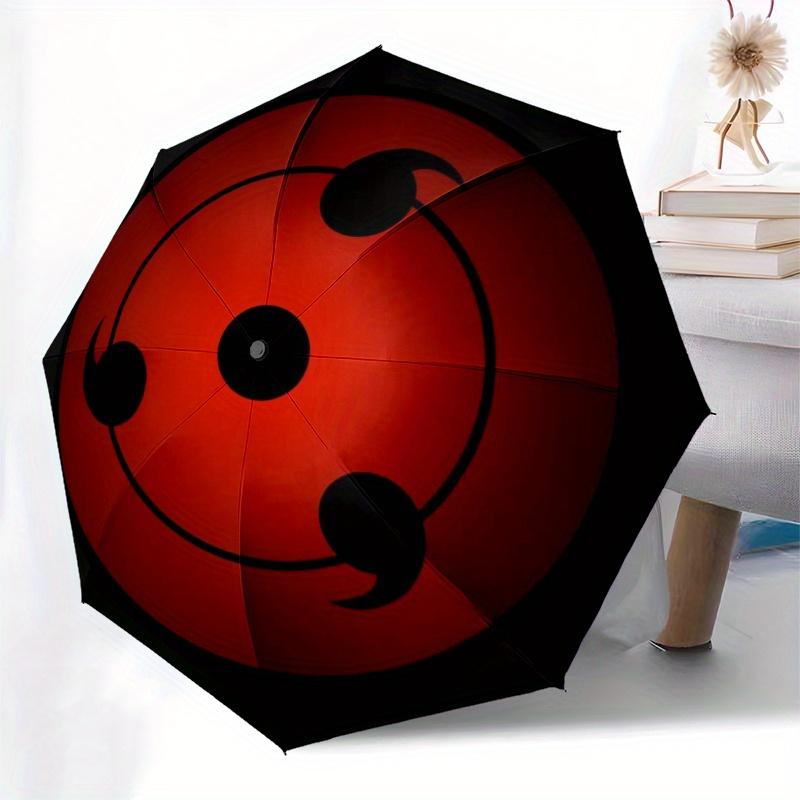 Red Circle Symbol Button - Unique Design for Any OccasionUmbrella, Portable 3-Fold Compact Umbrella for Men & Women Gift