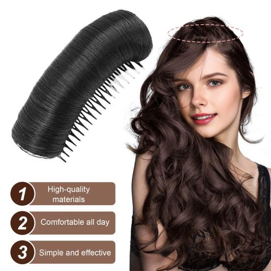 4 шт., пучок для волос, невидимая пушистая подушечка для волос, черный, коричневый, накладная заколка для волос, расческа для объема волос, инструмент для укладки, женские аксессуары для волос