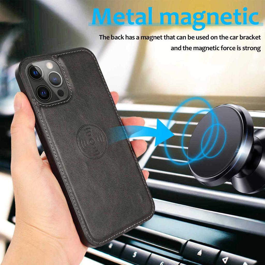 For iPhone 16 Pro Case Magnetic Detachable 2-in-1 Wallet Stand PU Leather Phone Cover