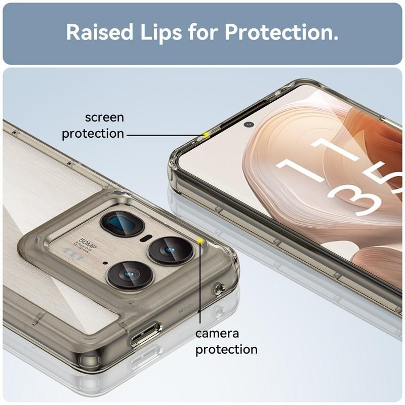 Прозрачный чехол из ПММА для Motorola Edge 50 Moto X50 Ultra 50Ultra X50Ultra, красочная мягкая окантовка, задняя защитная оболочка, твердый чехол