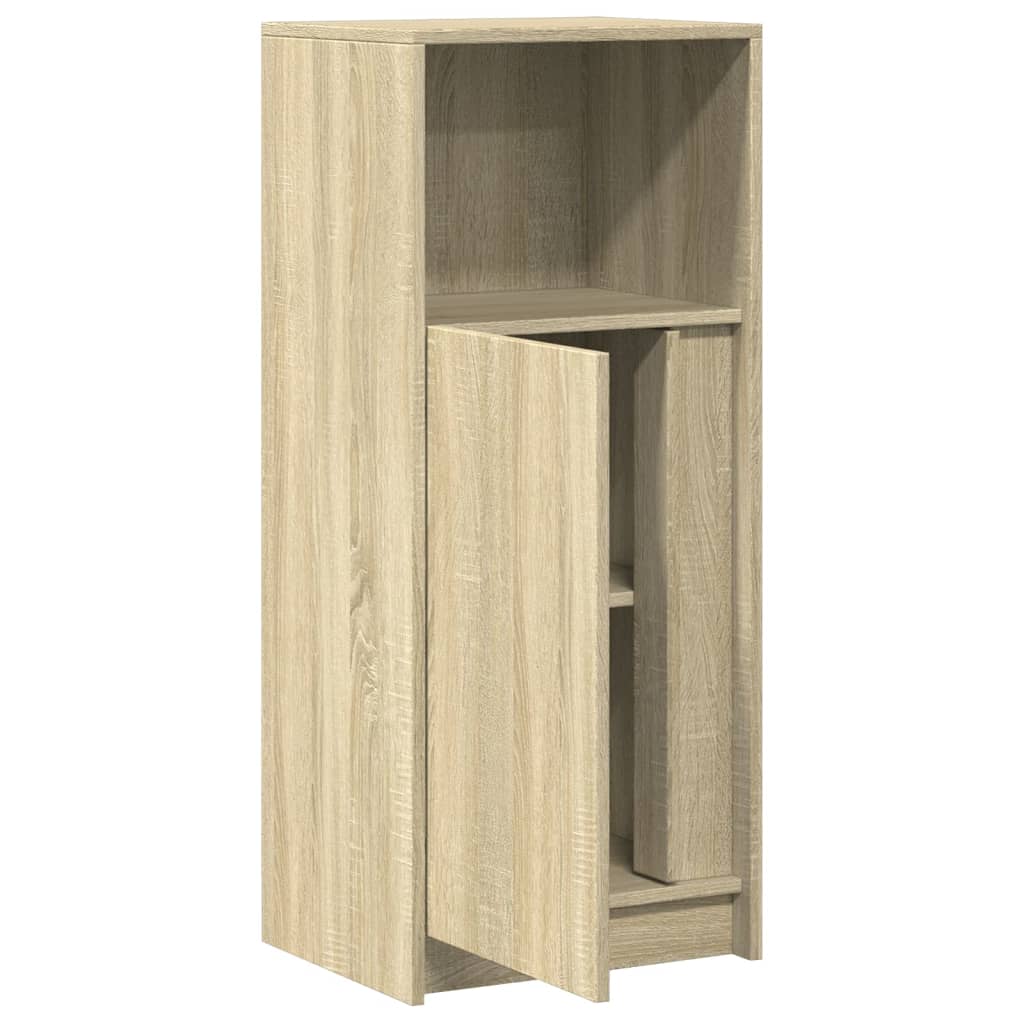 LED Sideboard in Sonoma Oak Finish 42.5 x 34 x 100 cm Engineered Wood