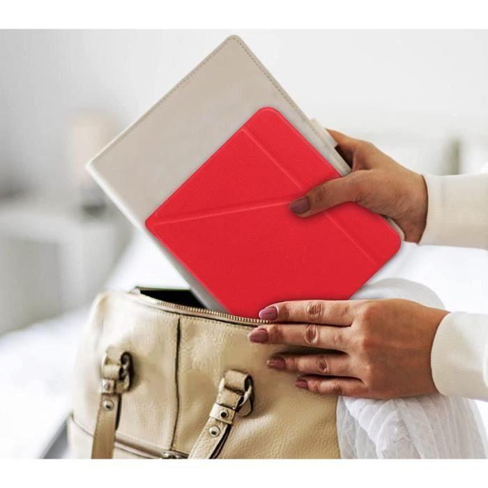 Чехол - Kobo - Libra 2 - Синтетическая кожа - Складная подставка - Красный