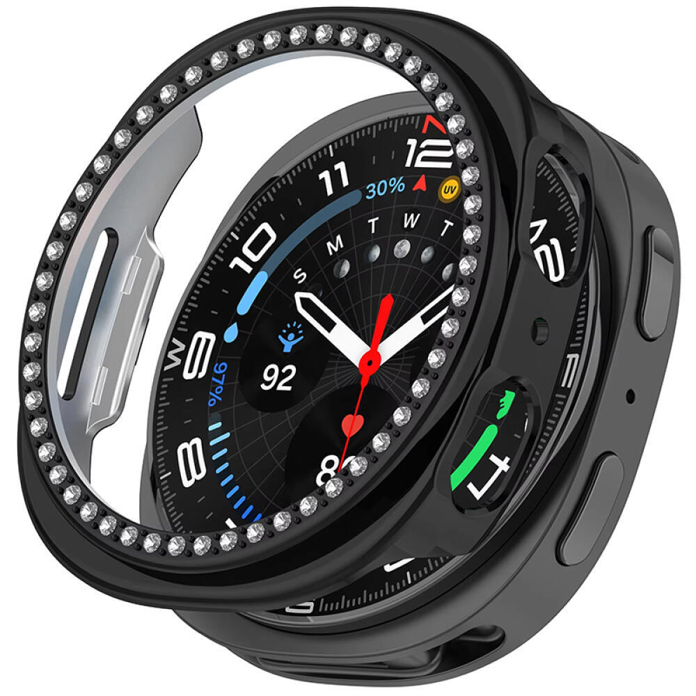 Алмазный Чехол для Samsung Galaxy Watch 8 40 мм Полый Защитный Корпус Аксессуары для смарт-часов galaxy watch 8 44 мм Защитная Накладка-Бампер