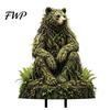 Storybook Style Patio Ornament Woodland Spirit Garden Stake, Forest Animal Yard Decor, 3D Rustic Stake Statue for Fairy Planter & Outdoor Display
