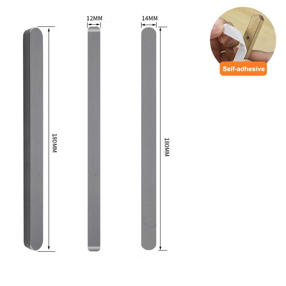 Self-adhesive Stick On Sliding Door Handles Aluminium Alloy 7 Inch Drawer Pulls Punch-free Multifunctional Cabinet Handles