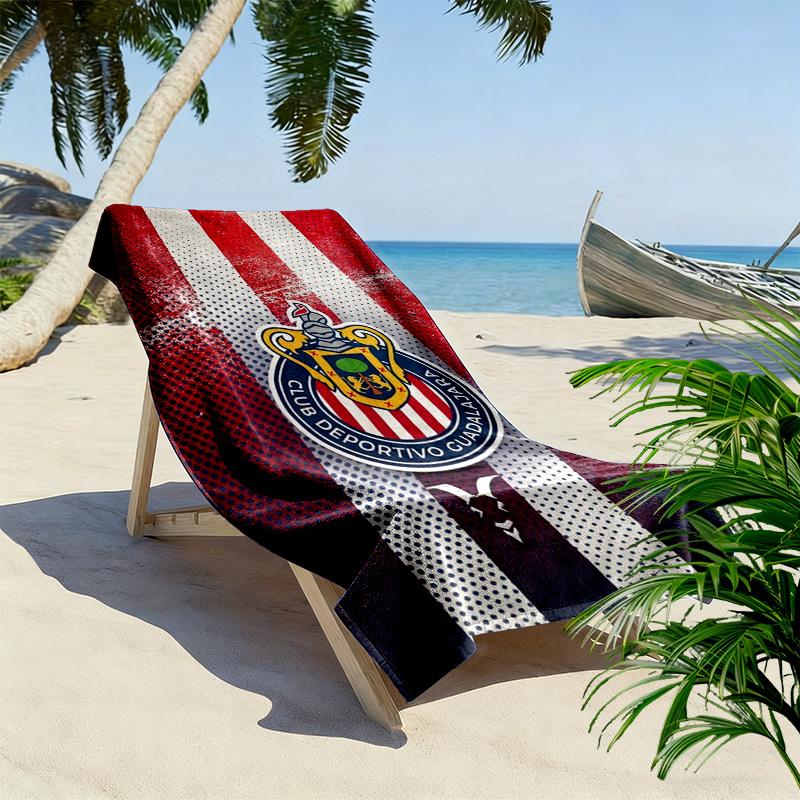 Chivas Guadalajara Print Beach Towel, Large Soft Quick Dry Towel for Beach Camping Swimming