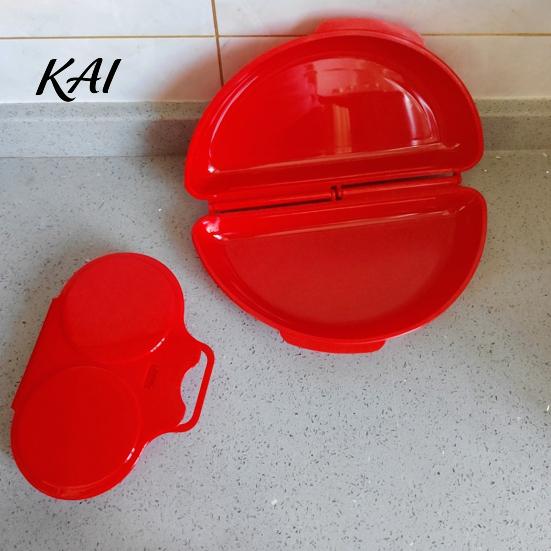 Egg Cooker for Microwave 2Pcs/Set Poacher Omelet Pan, Plastic Non-Stick Breakfast Non Stick Maker Cooker, Easy Quick Cooking Kitchen Gadgets