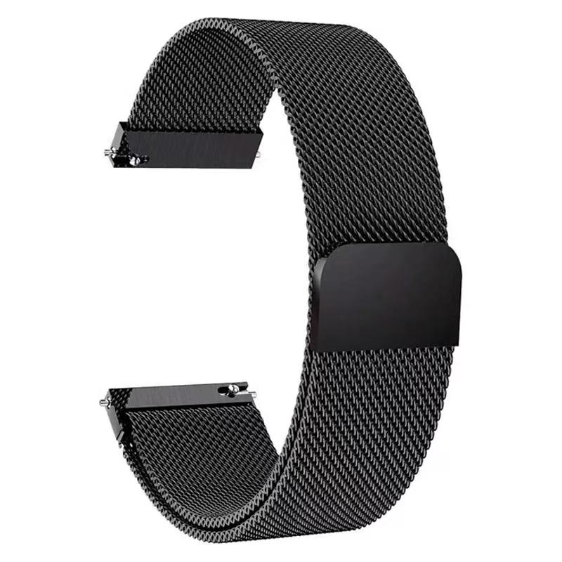 20 мм 22 мм Магнитный миланский ремешок для Amazfit Active 2/GTS 4 3 mini/GTR 47 мм Металлический браслет для Amazfit Balance 2 1/Bip 6 Ремень