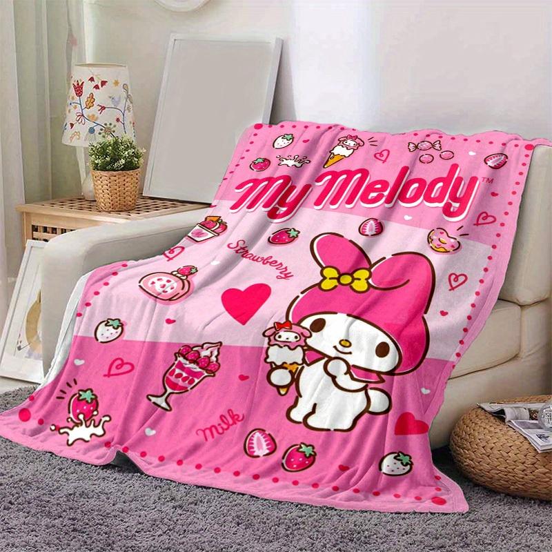 1pc. Cute My Melody Strawberry Theme Blanket - Perfect for Home, Office, Outdoor Use, Gift Idea, Suitable for All Seasonsz041791