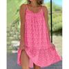 Women's Fashion Sling Dress Summer Casual Sleeveless Oversized Floral Printing Party Loose Dresses Female