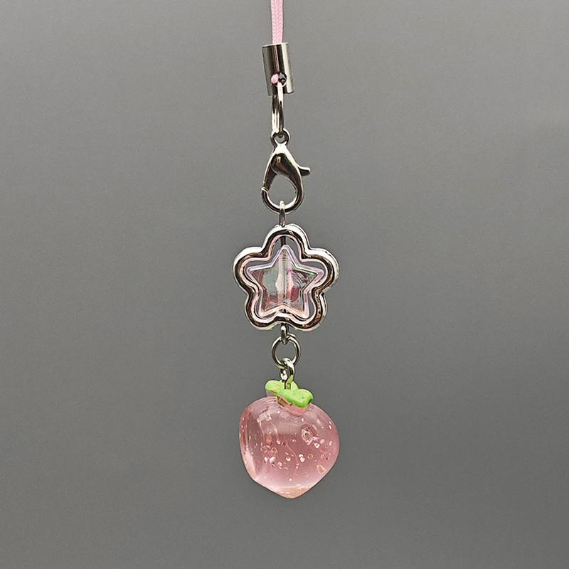Y2K милый розовый персиковый телефонный шнурок свежий сладкий мобильный телефон цепочка девичий ремешок для мобильного телефона сумка кулон брелок для девочек подарок