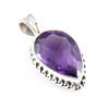 Подвеска из чистого серебра 925 пробы с натуральным африканским аметистом 1,2 дюйма r0Q17