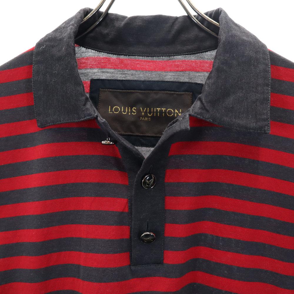 Louis Vuitton Border Pattern Short Sleeve Polo Shirt S Men's Used