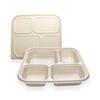 Dalv NWEH-31 Disposable 4-Compartment Eco-Friendly Food Containers with Lids