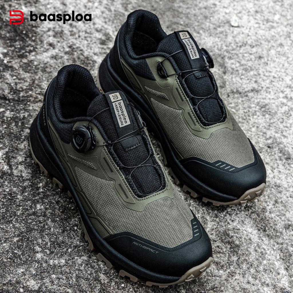 BAASPLOA Мужские походные ботинки для активного отдыха, походная обувь, мужская, с вращающейся пряжкой, легкая, нескользящая, мужской бренд для активного отдыха, мужская обувь, зимняя, обновленная, утолщенная