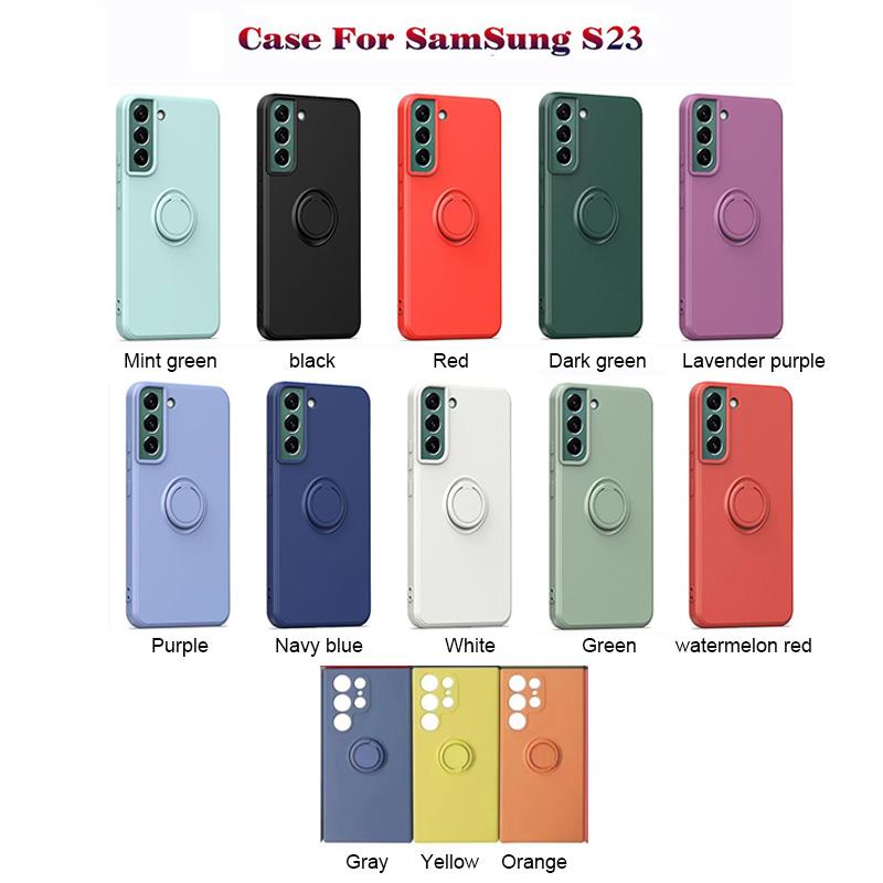 С держателем кольца чехол для телефона Samsung Galaxy S24 Ultra S23 S22 S21 Plus A13 A52 A53 A54 TPU мягкий задний чехол