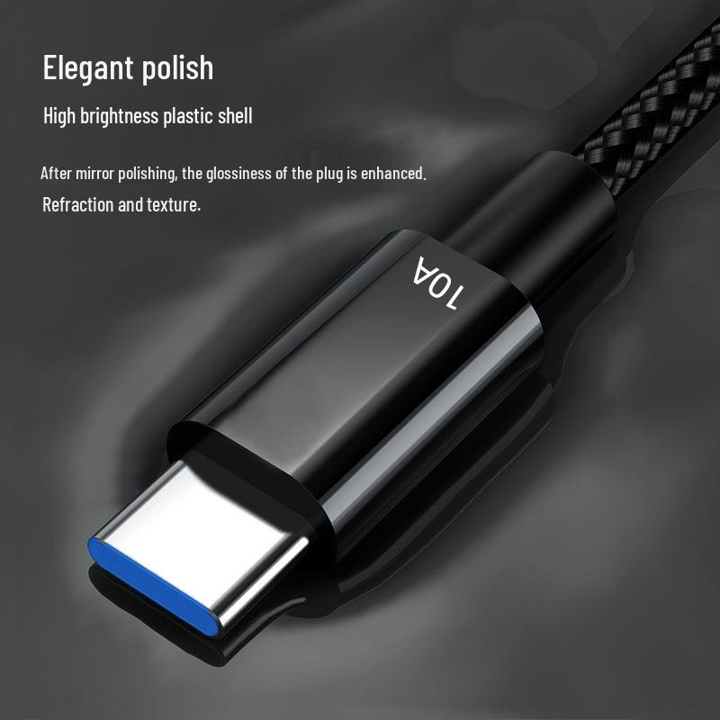 10A 120W Braided Type-C Fast Charging Cable for Huawei Honor Devices