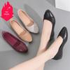 Spring Genuine Leather Comfort Shoes for Middle-Aged & Elderly Women - Soft Sole, Flat, Shallow Mouth, Plus Size Available