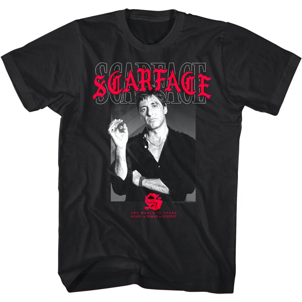 Scarface Tony Montana Cuban Cigar Smoking Men T Shirt Al Pacino Gangster Movie