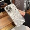 Простой милый чехол-сердечко для iPhone 16 17 Pro Max Чехлы iPhone 11 12 13 ProMax 14 15 Plus 8 XS XR Ударопрочный с текстурой пера Funda
