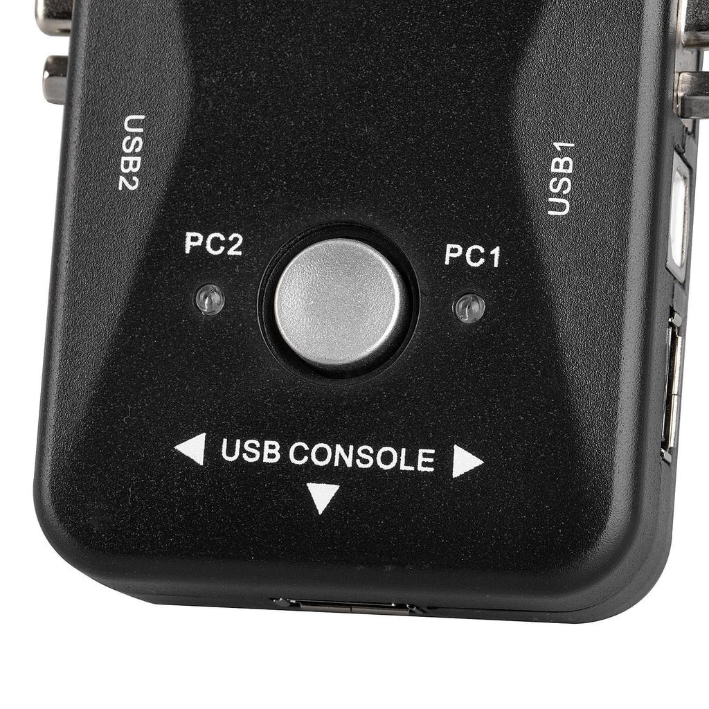 USB VGA KVM Switch 2 Port Share Desktop Laptop Video Monitor LCD Keyboard Mouse