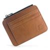 Leather Mens Zipper Card Holder Wallet Credit Card Personalised Leather Card Case Sleeves Wallet and Holder