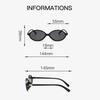 New Oval Sunglasses For Women Fashion Brand Black Small Frame Sun Glasses Female Retro Clear Lenses Eyewear Lady Trendy UV400