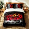 Miami Heat (1) 3pc set suitable for master bedrooms soft and comfortable an ideal gift for family and friends Includes one duvet cover and two pillowc