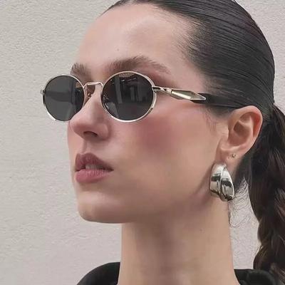 Модные Ретро Овальные Солнцезащитные Очки Для Женщин Мужчин Унисекс Винтажный Модный Дизайн Круглые Очки Очки Очки UV400