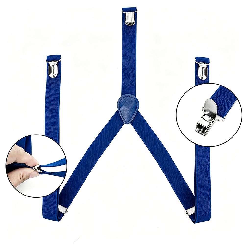 Movie And Anime Cosplay Costume Accessory Yellow And Blue Color-blocked Set Glasses Suspenders Glove And Buttons Party Accessory
