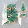 12pcs Mini Christmas Tree Artificial Sisal Frost Snow Pine Tree Christmas Decoration Xmas 2025 New Year Party Tabletop Ornaments