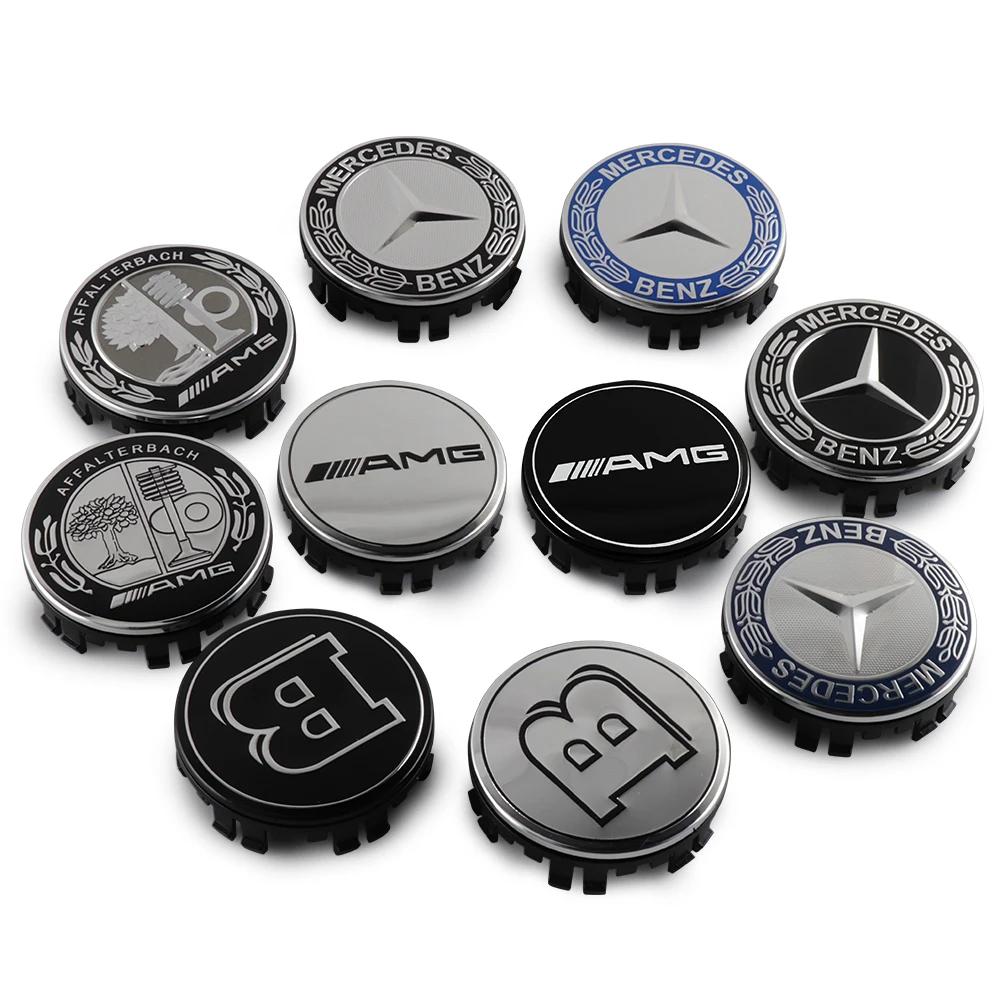 AABGT1 New 75mm Floating Wheel Center Caps Wheel Rims Center Hub Caps Mercedes Benz G S R C E B A Class GLA GLK c180 E300 s200 W206