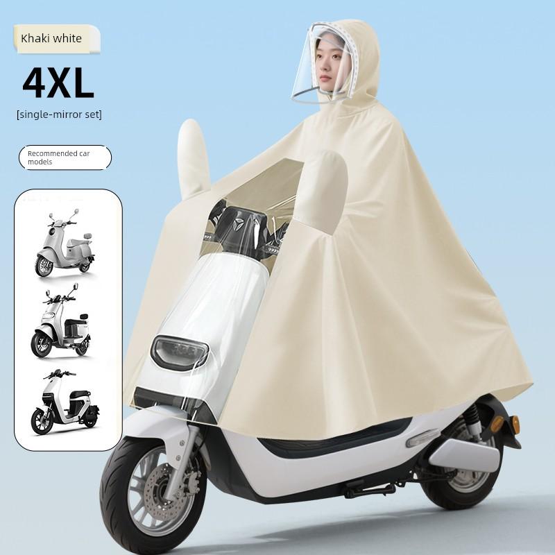 New Style Electric Scooter Raincoat for Women, Double-Sized Full-Body Long Version, Storm-Proof Motorcycle Raincoat, High-Grade Electric Scooter