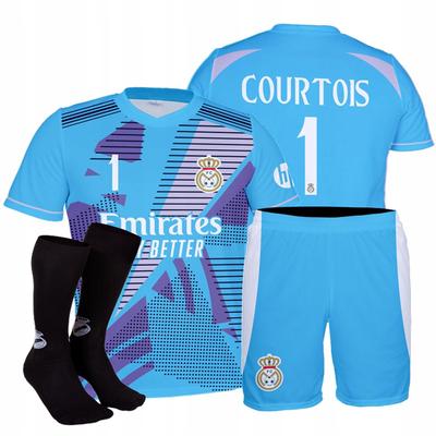 COURTOIS Форма Футбольная Реал Синий Комплект ФУТБОЛКА ШОРТЫ ГЕТРЫ COURTOIS Форма 128 Футбольная Реал Синий Комплект ФУТБОЛКА ШОРТЫ ГЕТРЫ