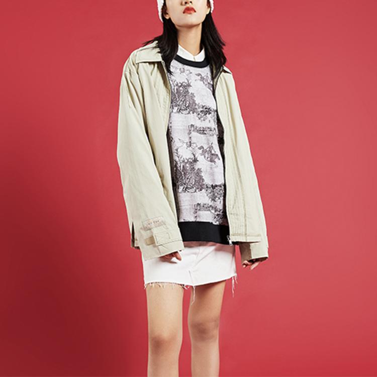 Li Ning X Palace Museum Collaboration Повседневная спортивная куртка с длинным рукавом Куртка унисекс Серо-зеленая AJDQ403-5