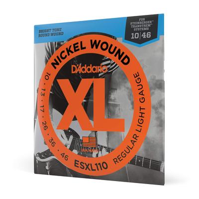 XL Никелевые Струны для Электрогитары Regular Double Ball ESXL110 D'Addario, .010-.046, Легкие, Концы,