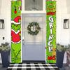 1 Set Grinch Christmas Decorations Grinch Porch Sign Door Banner Merry Grinchmas