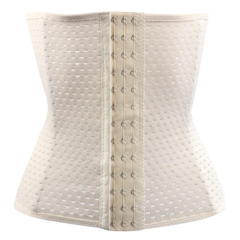 Пояс для живота, женский пояс для талии и живота, дышащий полый пластиковый пояс с тремя рядами пряжек, корректирующая одежда для спорта и коррекции фигуры, пояс для коррекции фигуры