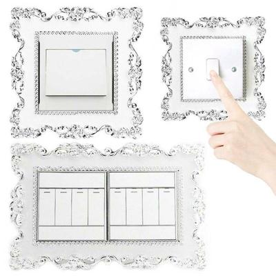 Пластиковый выключатель света, объемная розетка, панель для пальцев, декоративная крышка, наклейка на стену