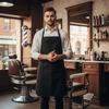 Professional Salon Hairstylist Apron Black Barber Hair Uniform Haircuts Cloth Wrap  Nail Salon