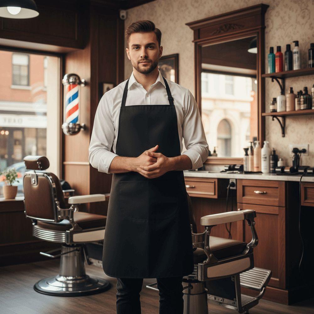 Professional Salon Hairstylist Apron Black Barber Hair Uniform Haircuts Cloth Wrap  Nail Salon
