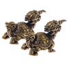 1Pc Retro Brass Mythical Beast Dragon Head Turtle Body Figurines Miniatures Lucky Animal Statue Desktop Ornament Decors
