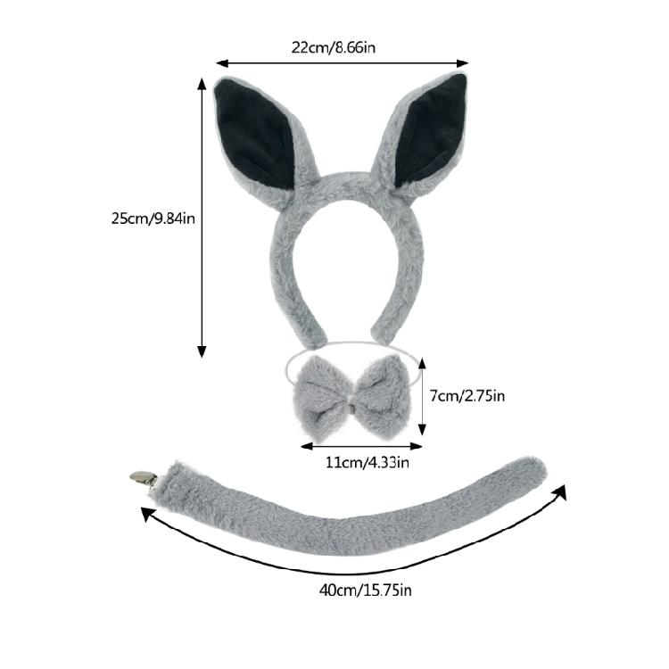 Модные накладные пряди Мягкие повязки на голову с ушками животных Для творческих переодеваний и тематических вечеринок Аксессуары для костюмов