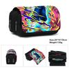 Printed Polyester Pencil Case, Large-Capacity Storage Bag, Double-Layer Flip Cover, Stationery Box.